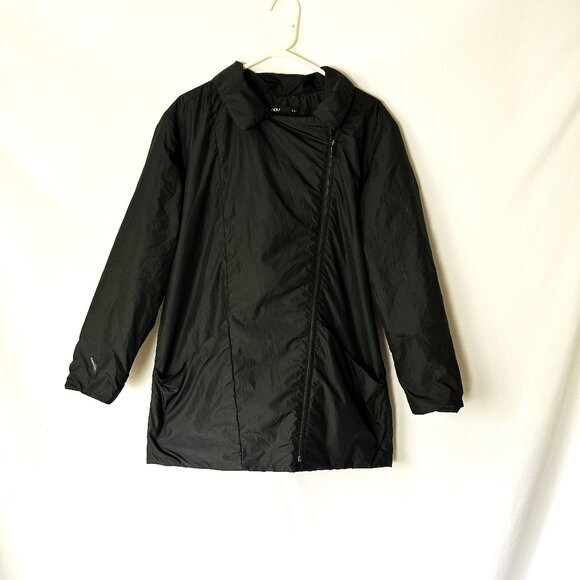 NAU Tunic Jacket Offset Zipper Black S (repaired Rip) - Picture 1 of 6